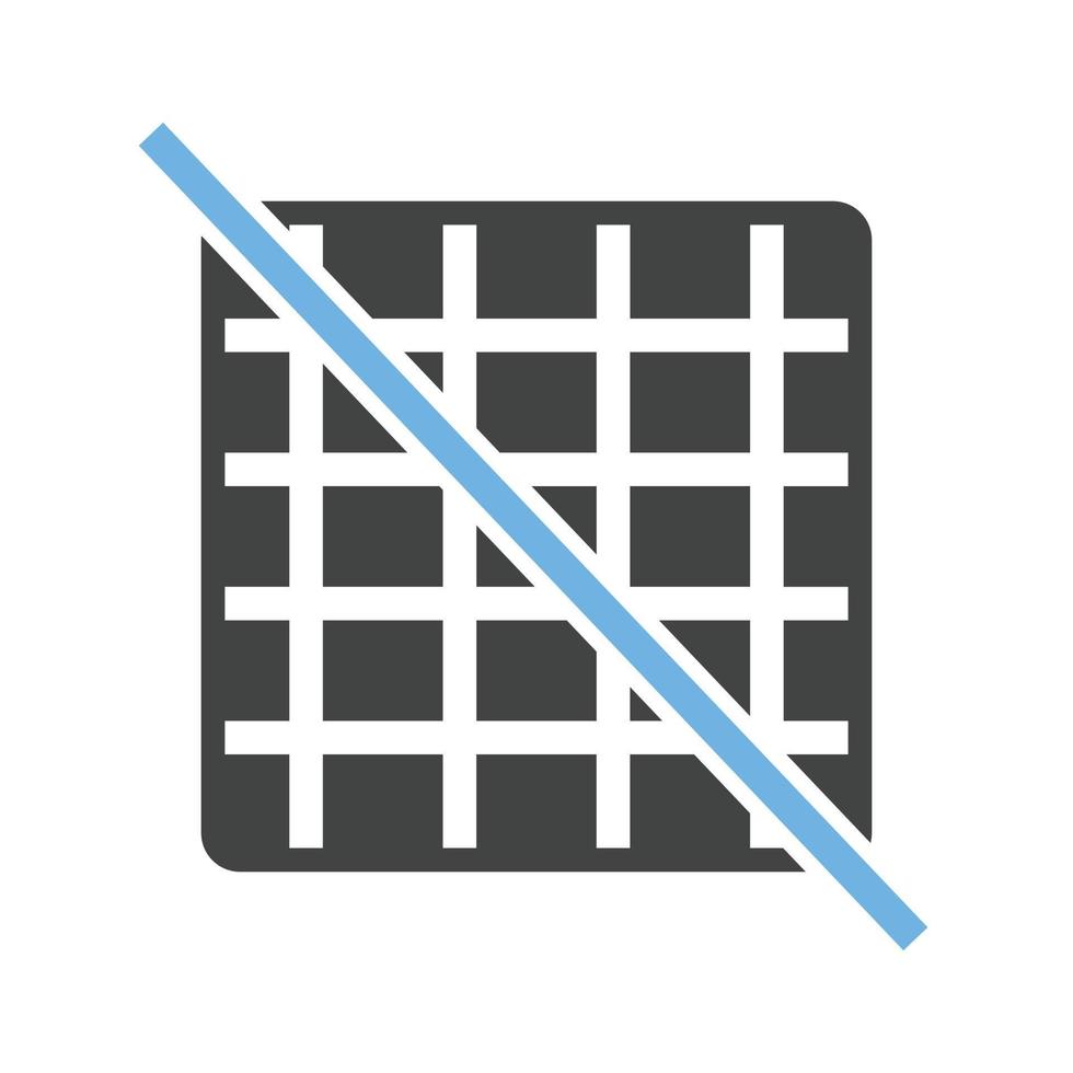 Grid Off Glyph Blue and Black Icon vector
