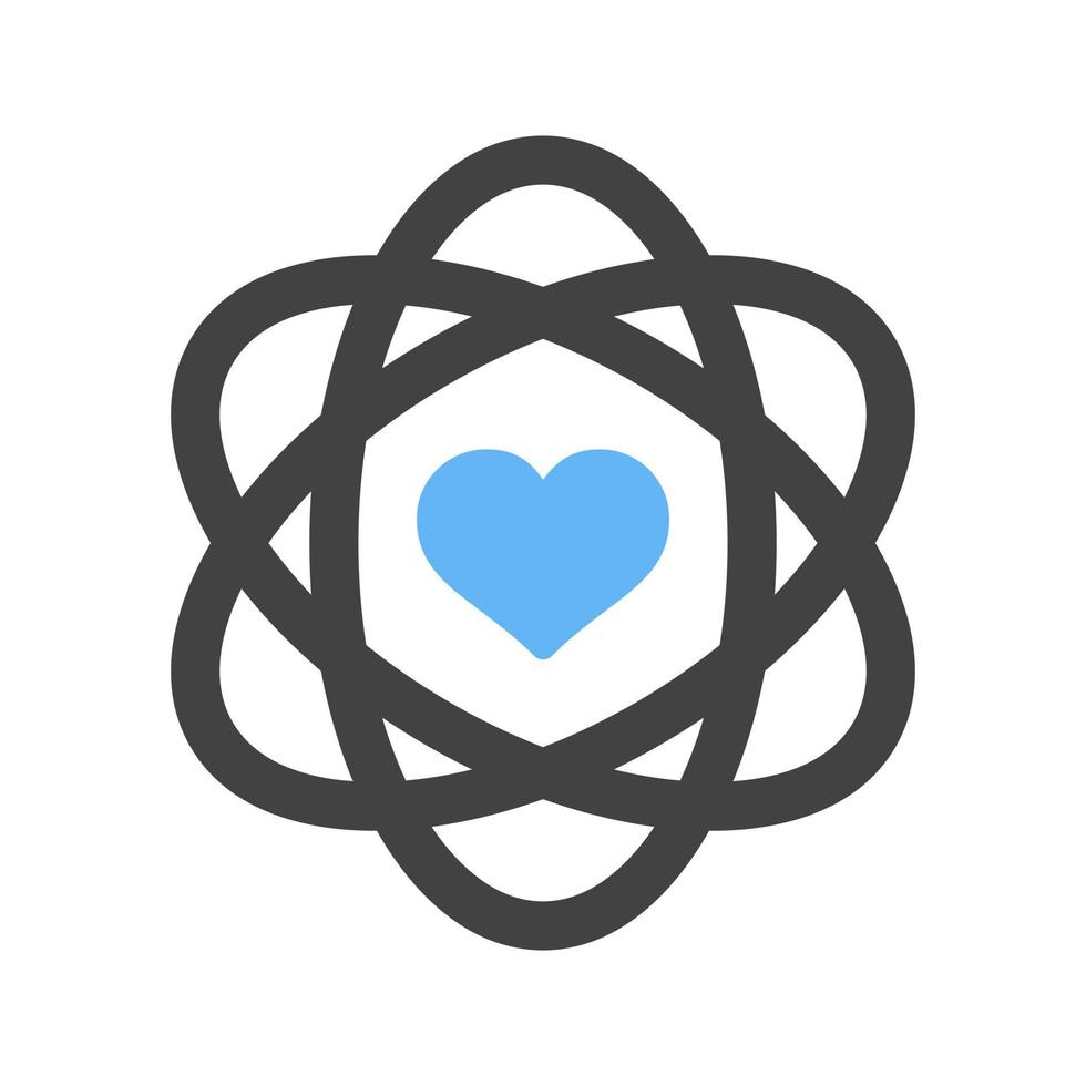 Core Values Glyph Blue and Black Icon vector