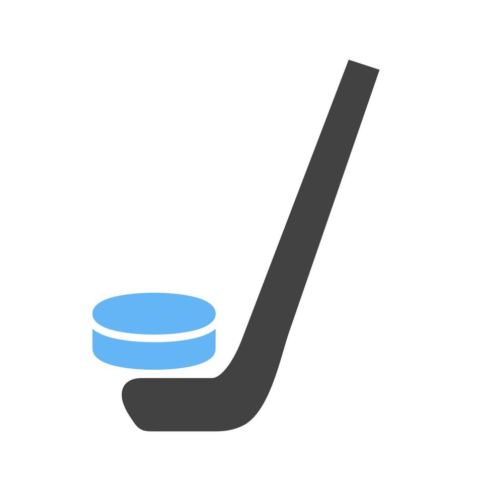 Hockey Glyph Blue and Black Icon vector