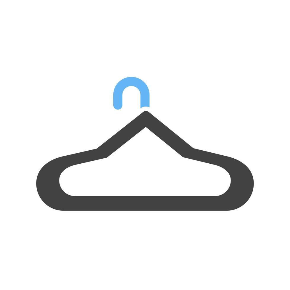 Hanger Glyph Blue and Black Icon vector