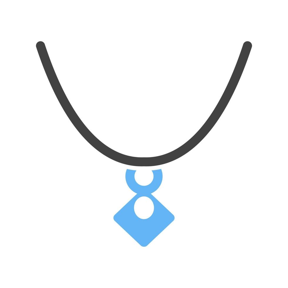 Locket Glyph Blue and Black Icon vector