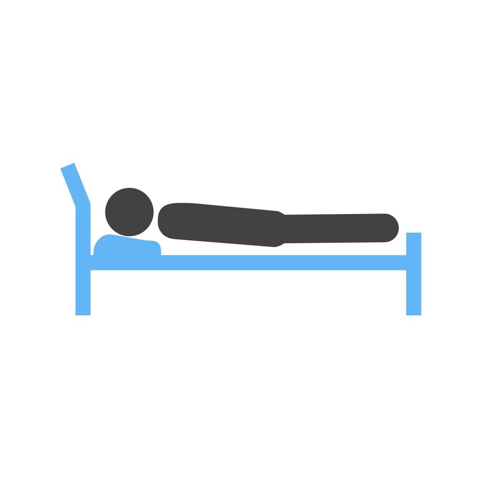 icono de glifo de dormir azul y negro vector