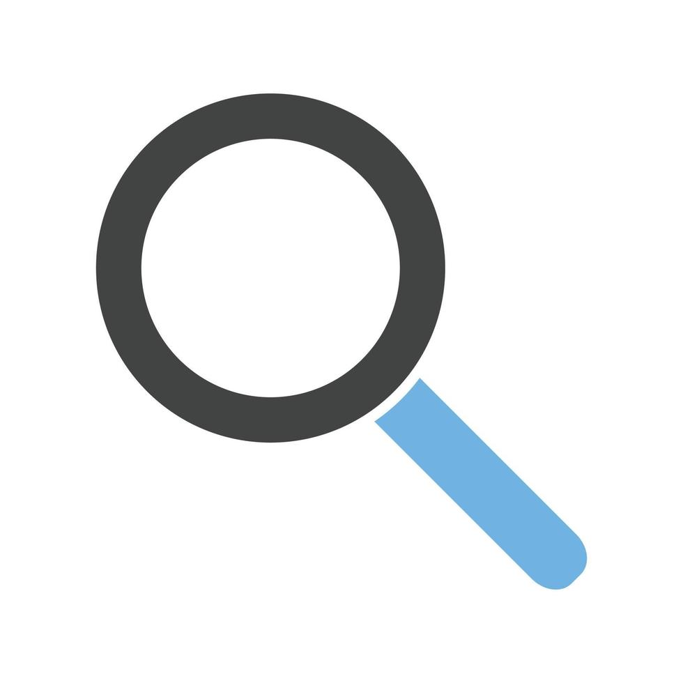 Find Glyph Blue and Black Icon vector