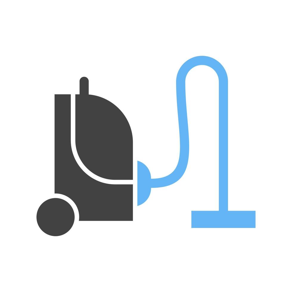 Vacuum Cleaner Glyph Blue and Black Icon vector