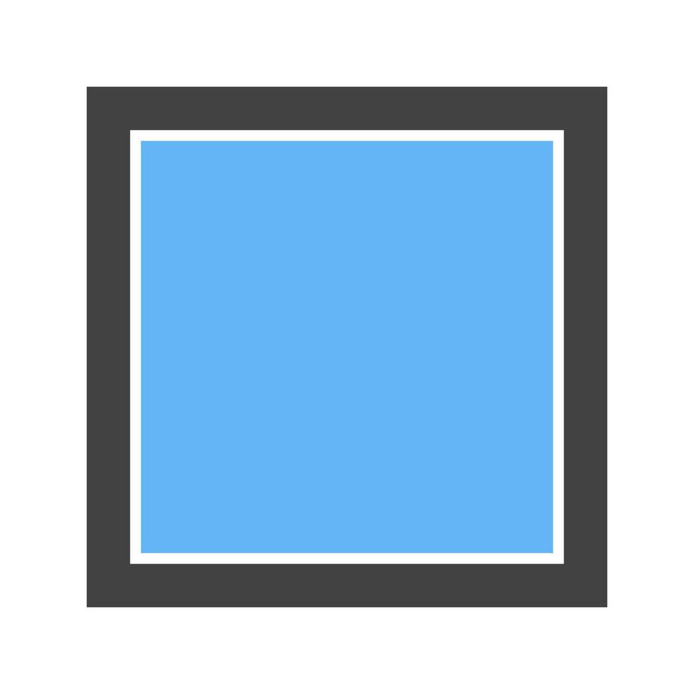 Square Glyph Blue and Black Icon vector