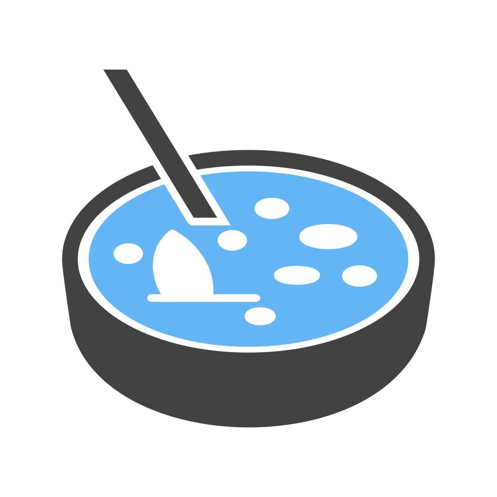 Crema Catalana Glyph Blue and Black Icon vector