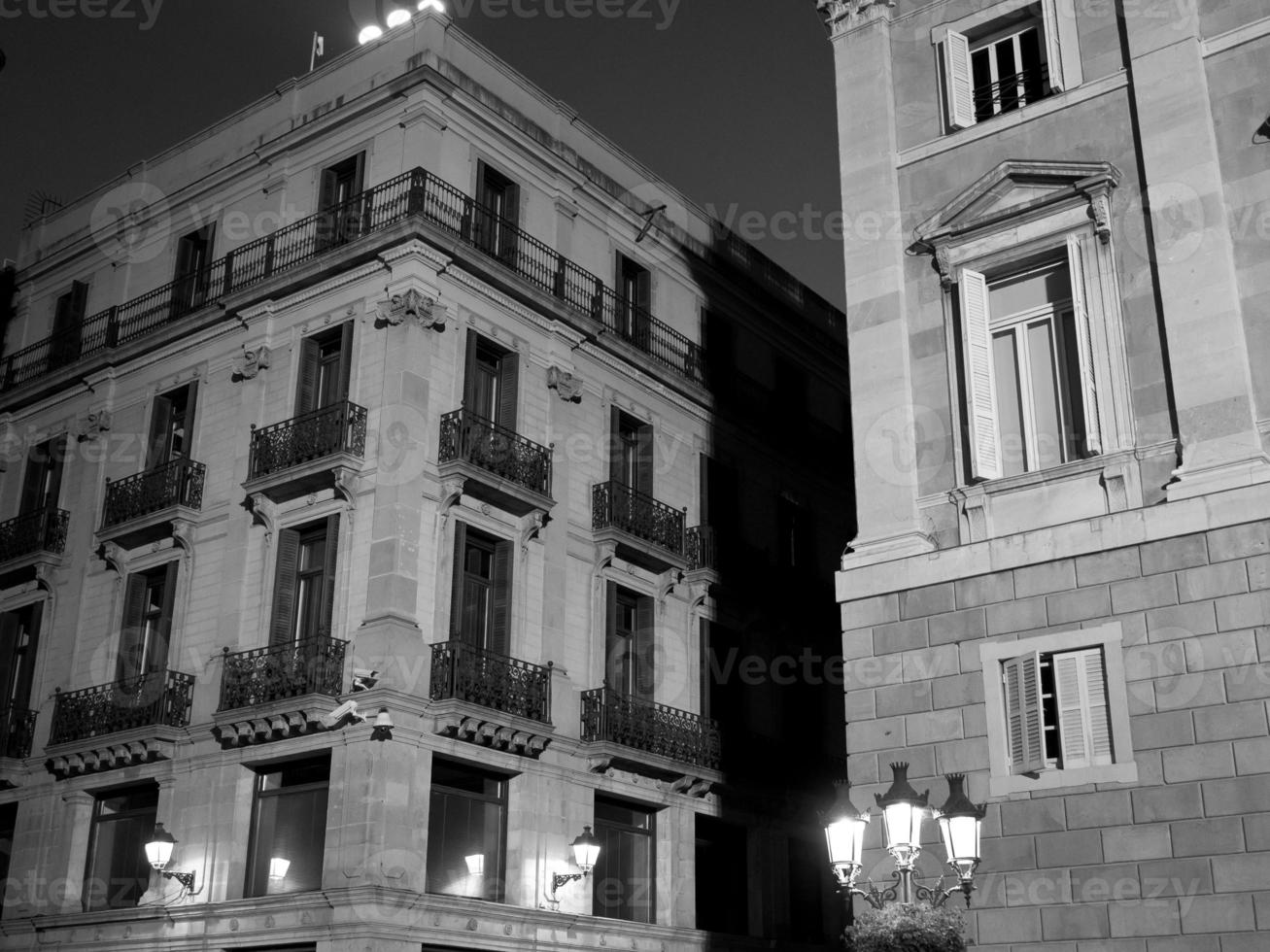 Barcelona at night photo