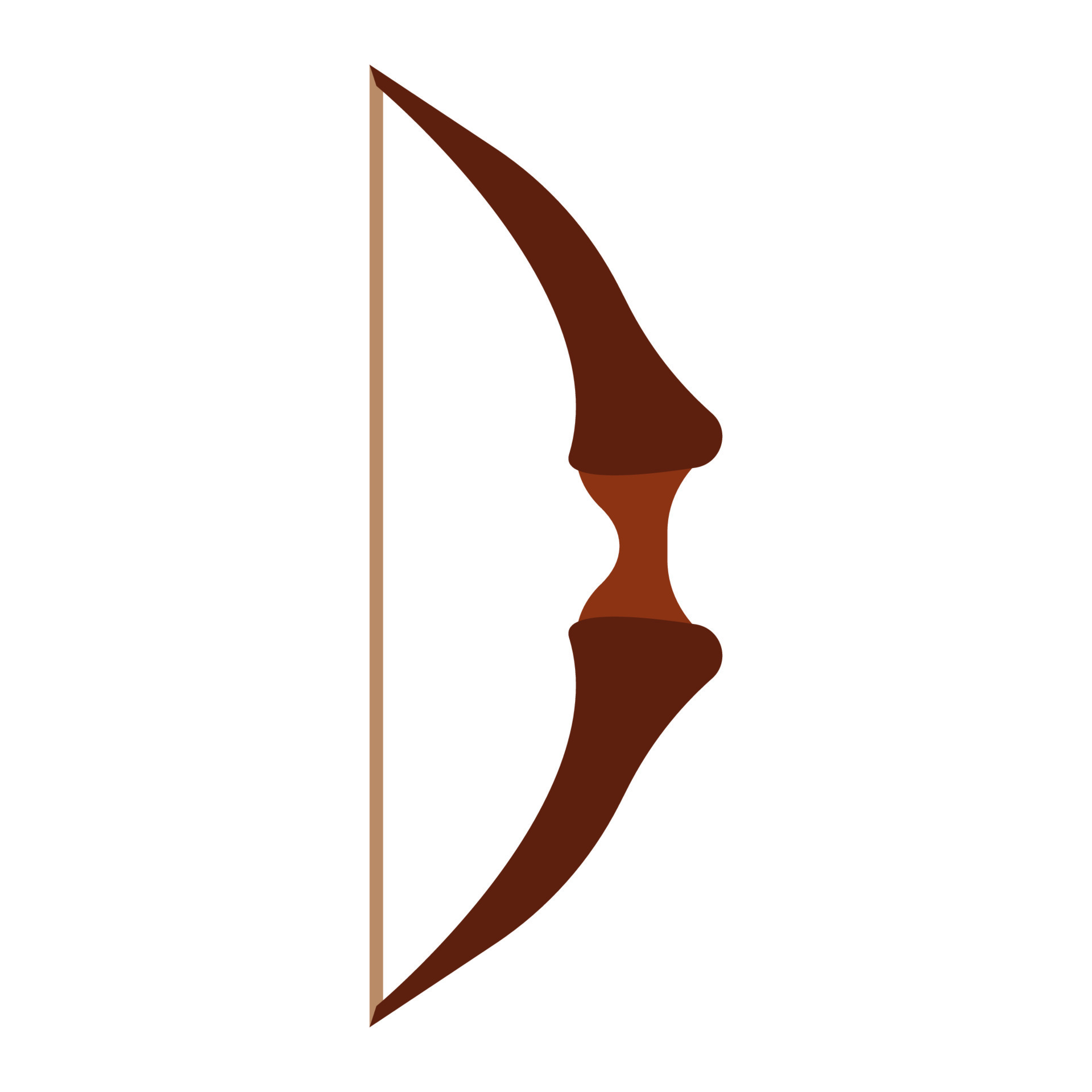 Bow for shooting arrow vector sport illustration vector icon. Sign