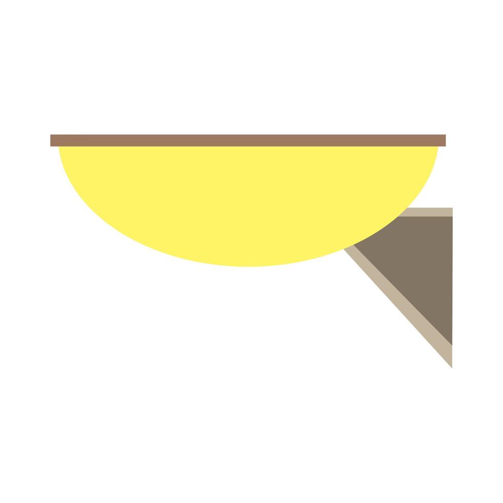 Sconce retro home decor illustration vector. Wall light interior design flat icon vector