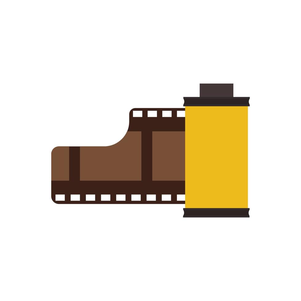 Film roll symbol technology cinema vector icon. Strip video analog reel ...