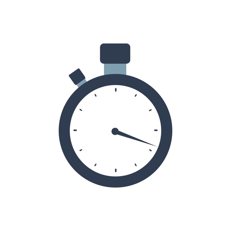 Stopwatch clock time vector icon speed symbol. Timer stopwatch sport illustration chronometer circle sign countdown. Competition deadline measure element. Stop watch business icon running