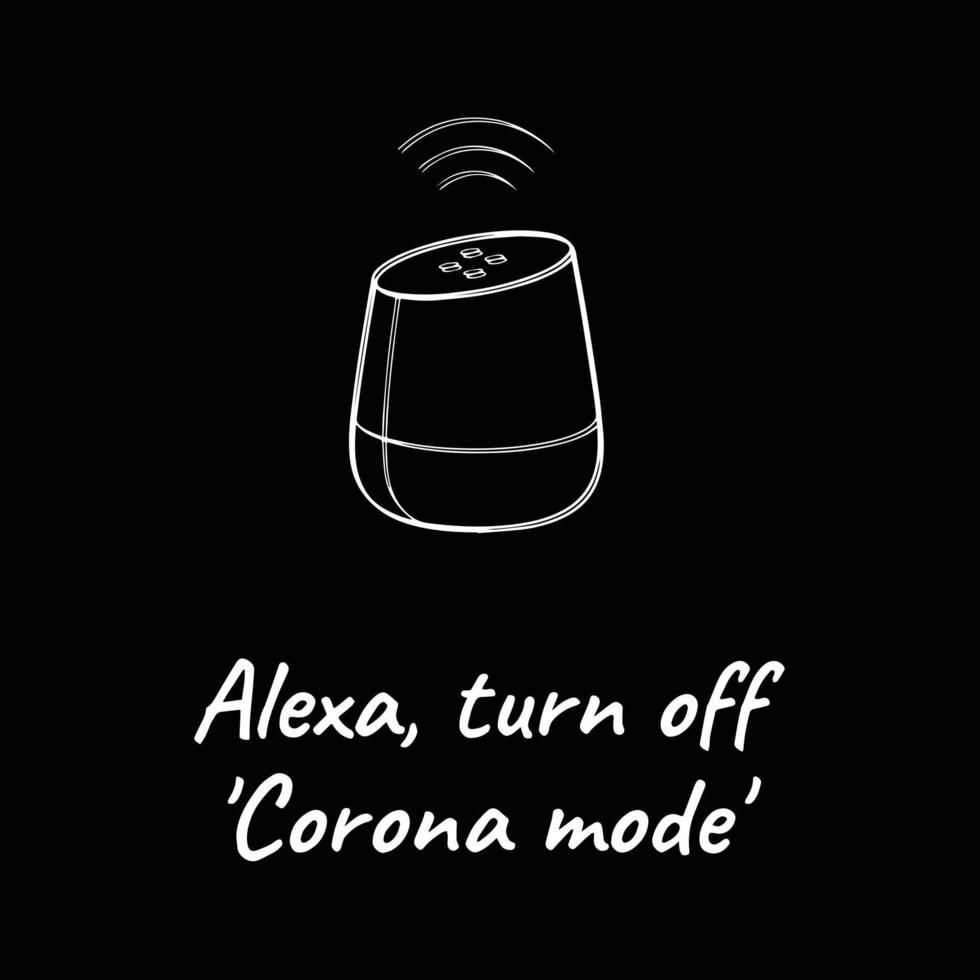 Alexa turn off corona mode vector