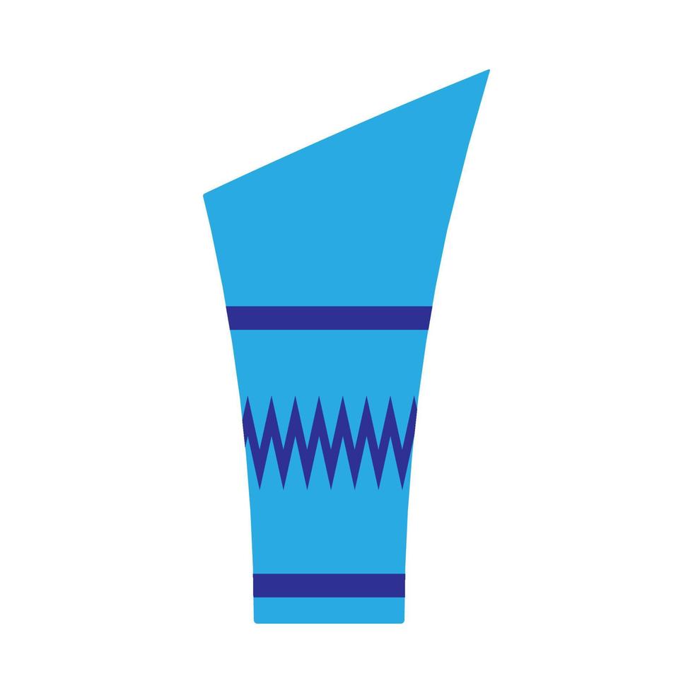 icono de primer plano de elemento plano de estilo azul florero. jarra vectorial silueta blanca aislada vector