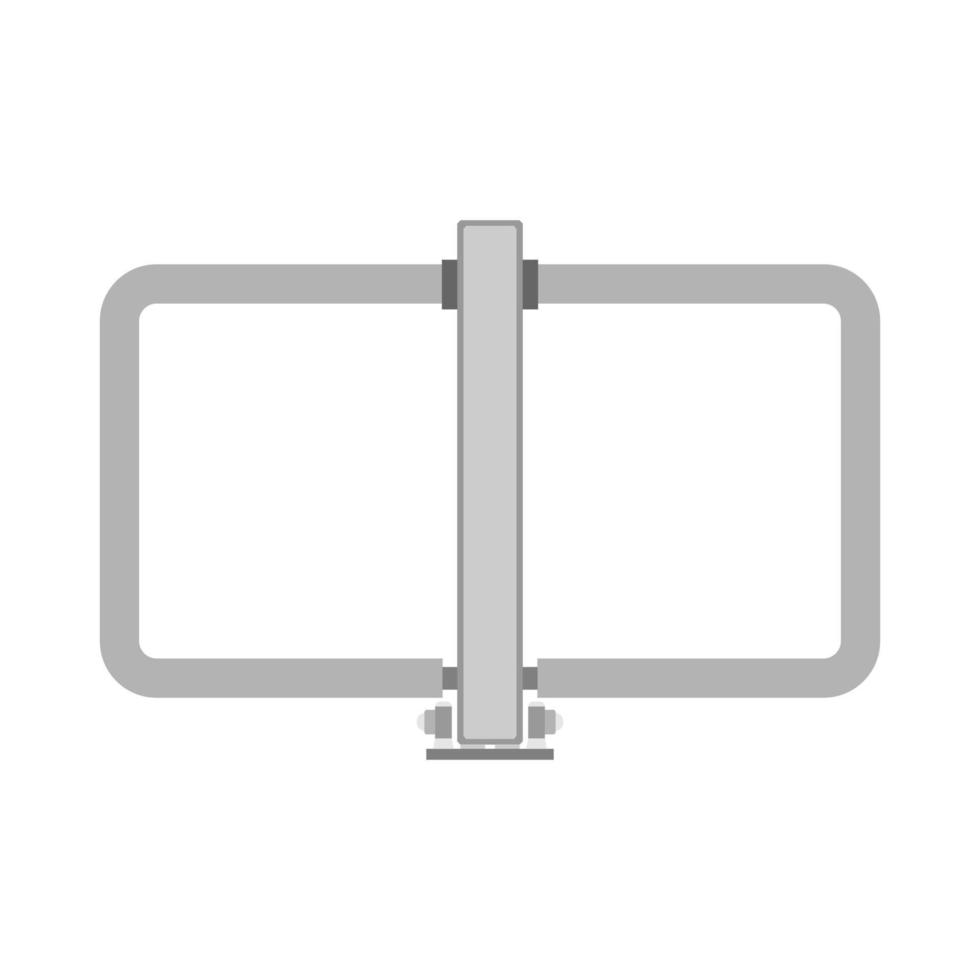 Parking barrier design illustration isolated boundary roadblock space area vector icon. Flat auto security entrance