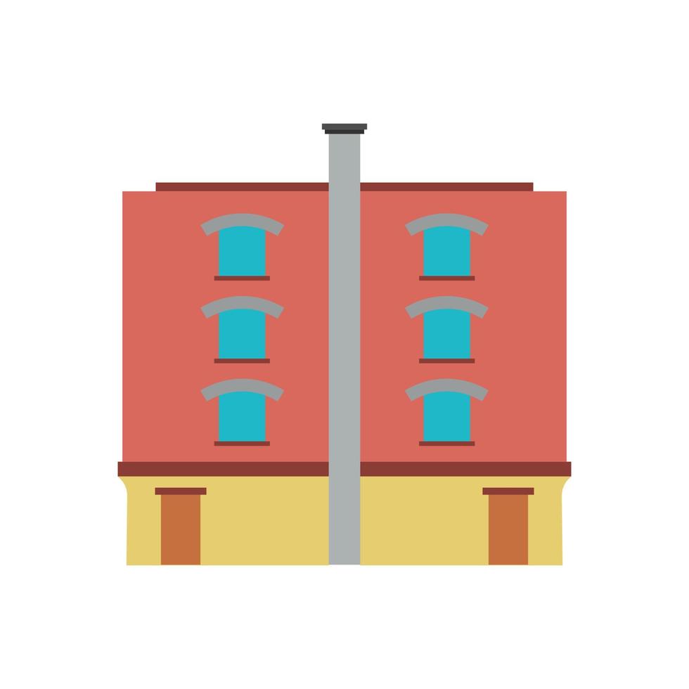 Residential vector flat house icon. Concept building structure real estate district