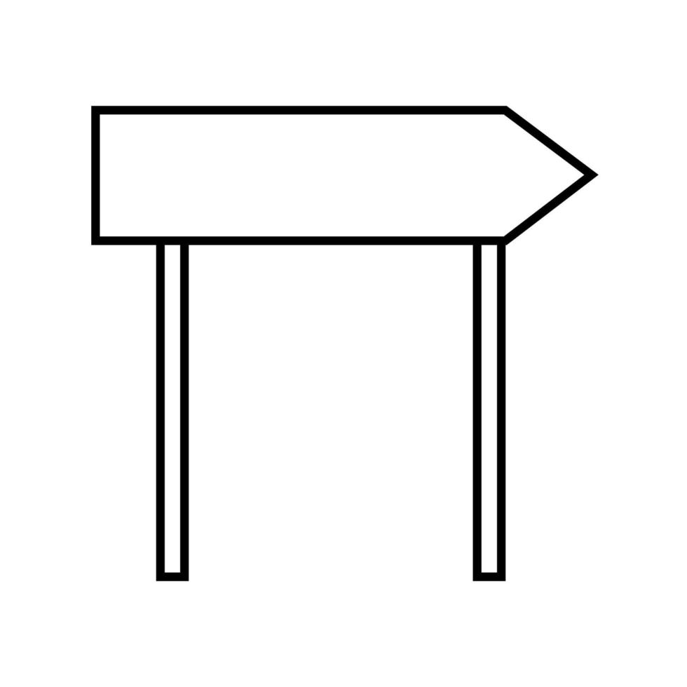 esquema de ilustración de vector de blan de tráfico de señales de tráfico. aislado blanco calle información dirección símbolo línea delgada
