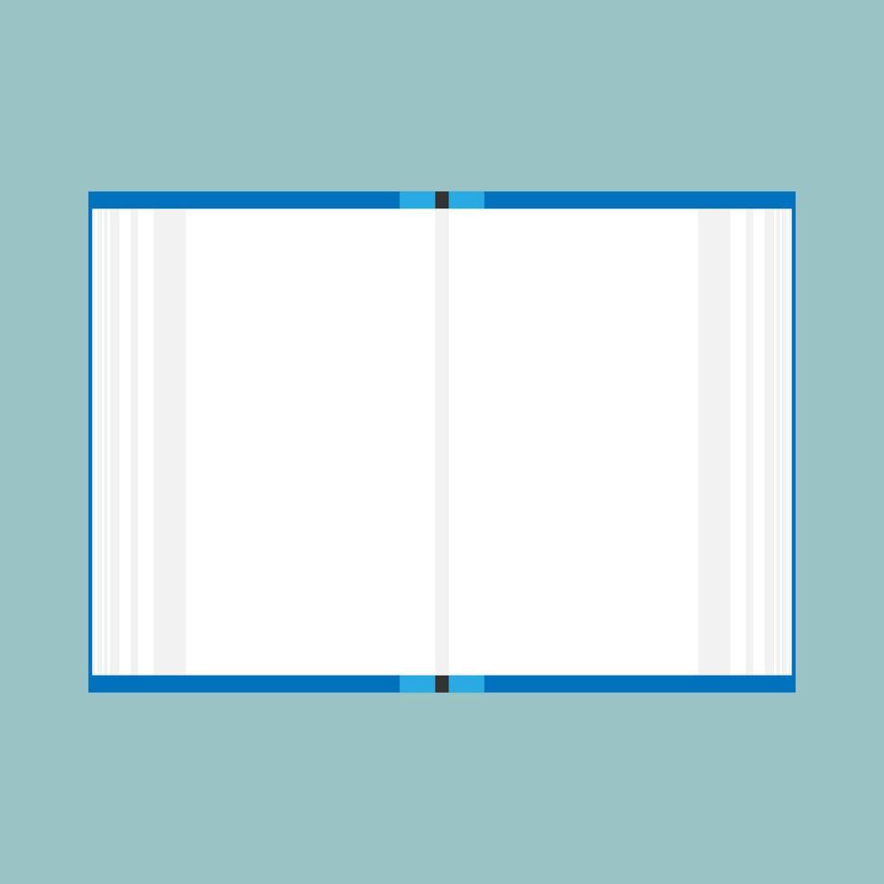 Book open vector library reading education. Literature icon isolated white top view