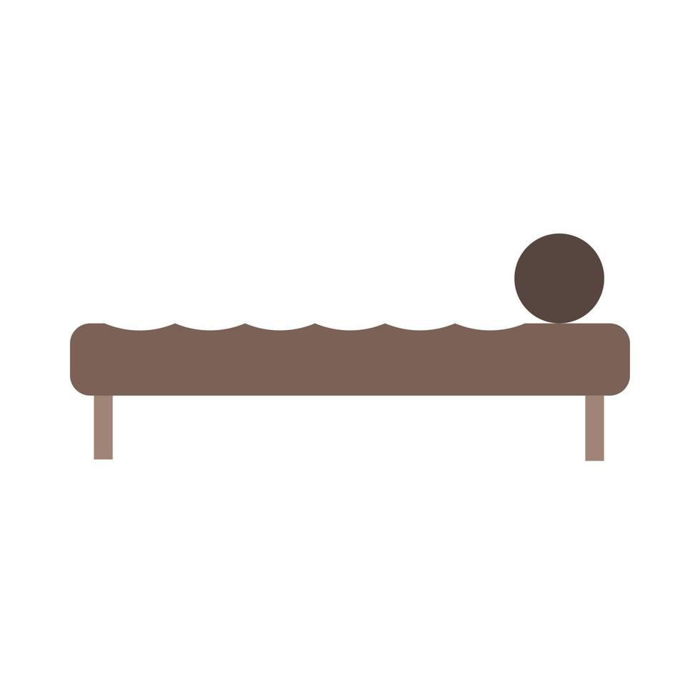 Bed side view vector icon comfortable apartment. Bedding room luxury pictogram mattress interior