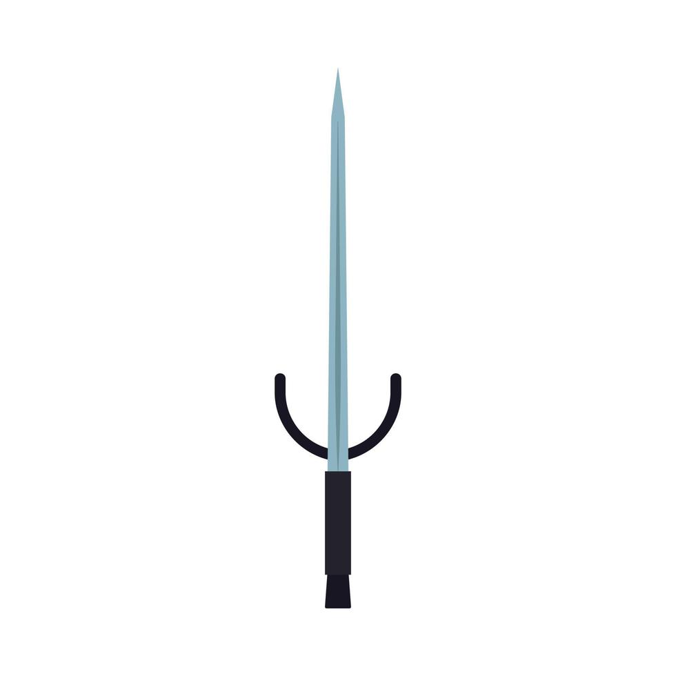 Ninja sai illustration dagger martial blade vector icon. Cartoon weapon symbolic