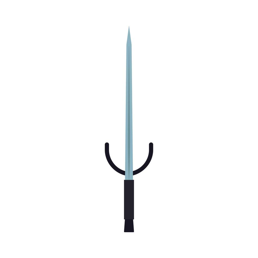 Ninja sai illustration dagger martial blade vector icon. Cartoon weapon symbolic