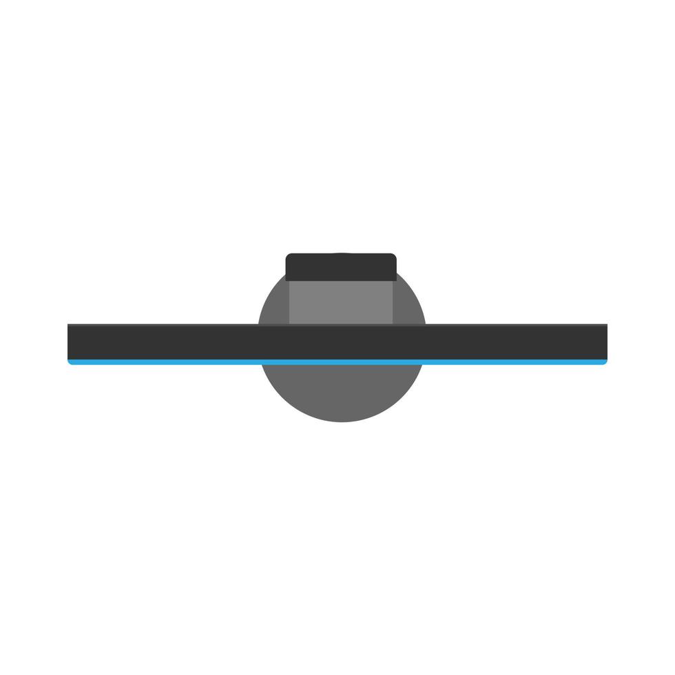 Monitor top view screen computer equipment vector icon. Electronic communication technology work office PC.