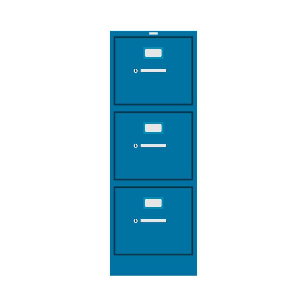 File cabinet vector icon furniture interior management finance catalog library binder. Database metal case office. Datum archive