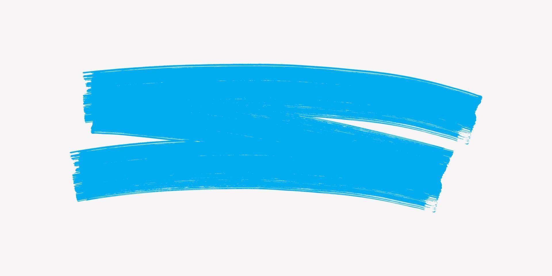 Creative Blue Brush Strokes, Marker Pen Illustration Isolated on White Background. Hand Drawn Vector Design.