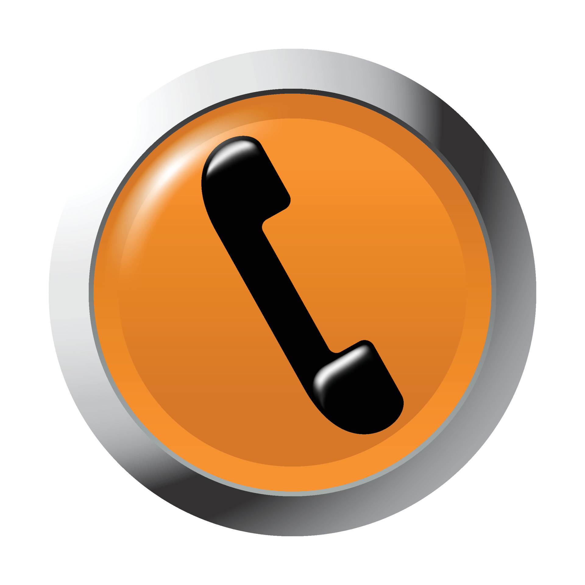 3d phone button illustration of phone menu application and office