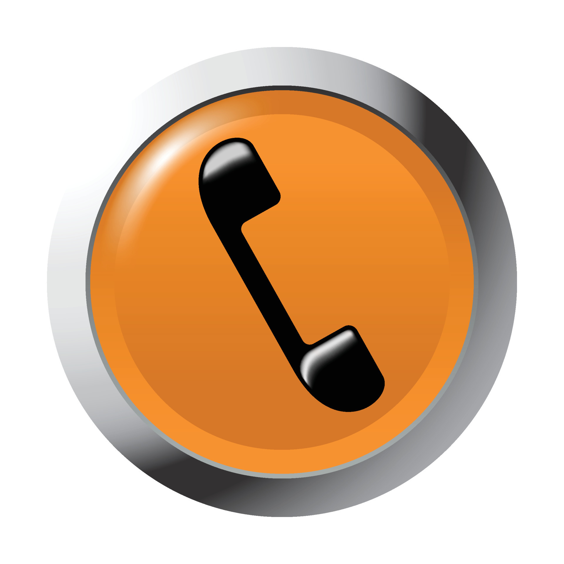 3D phone button, illustration of phone menu, application and office