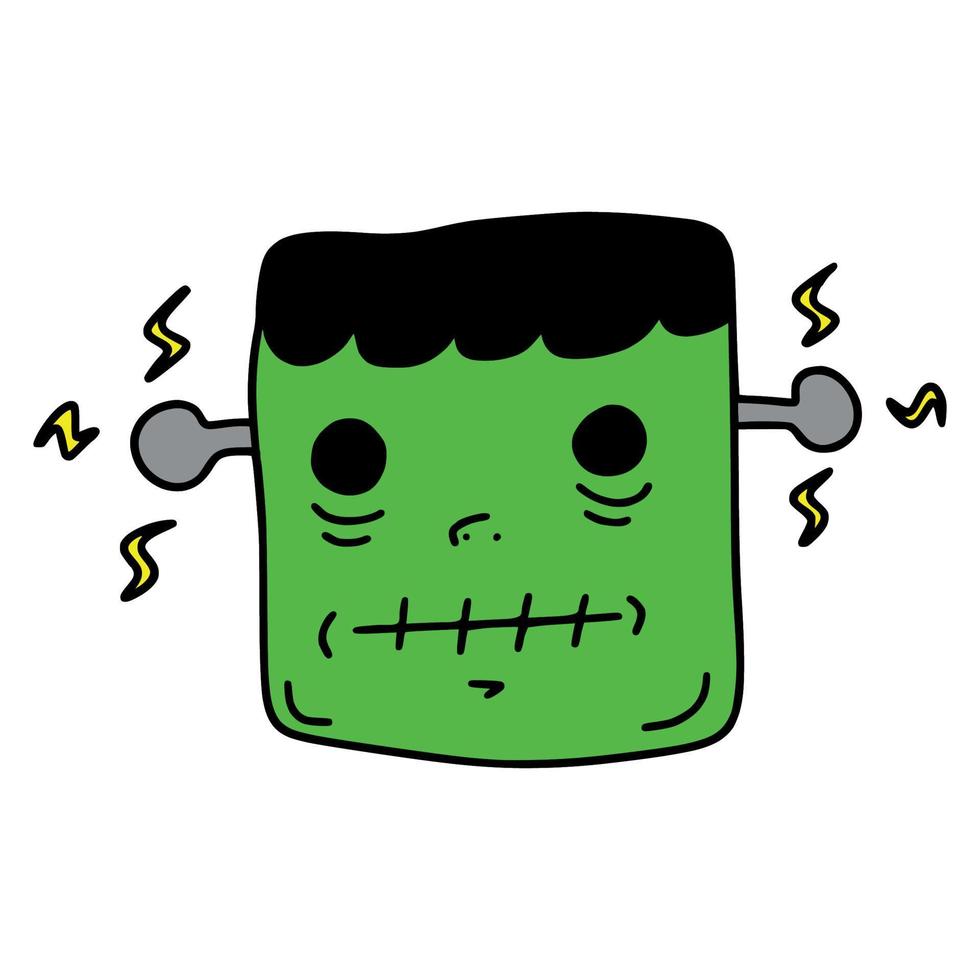 Doodle Cartoon Frankenstein vector