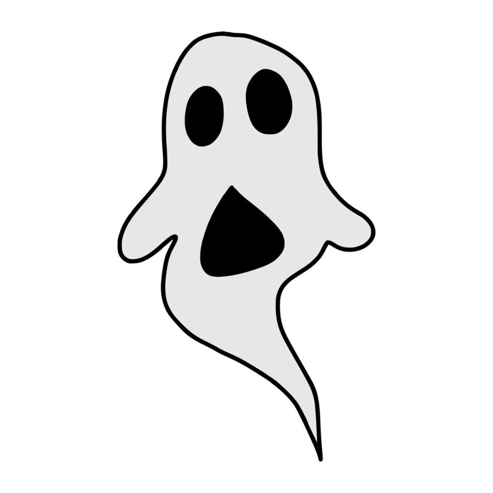 Doodle Cartoon Ghost vector