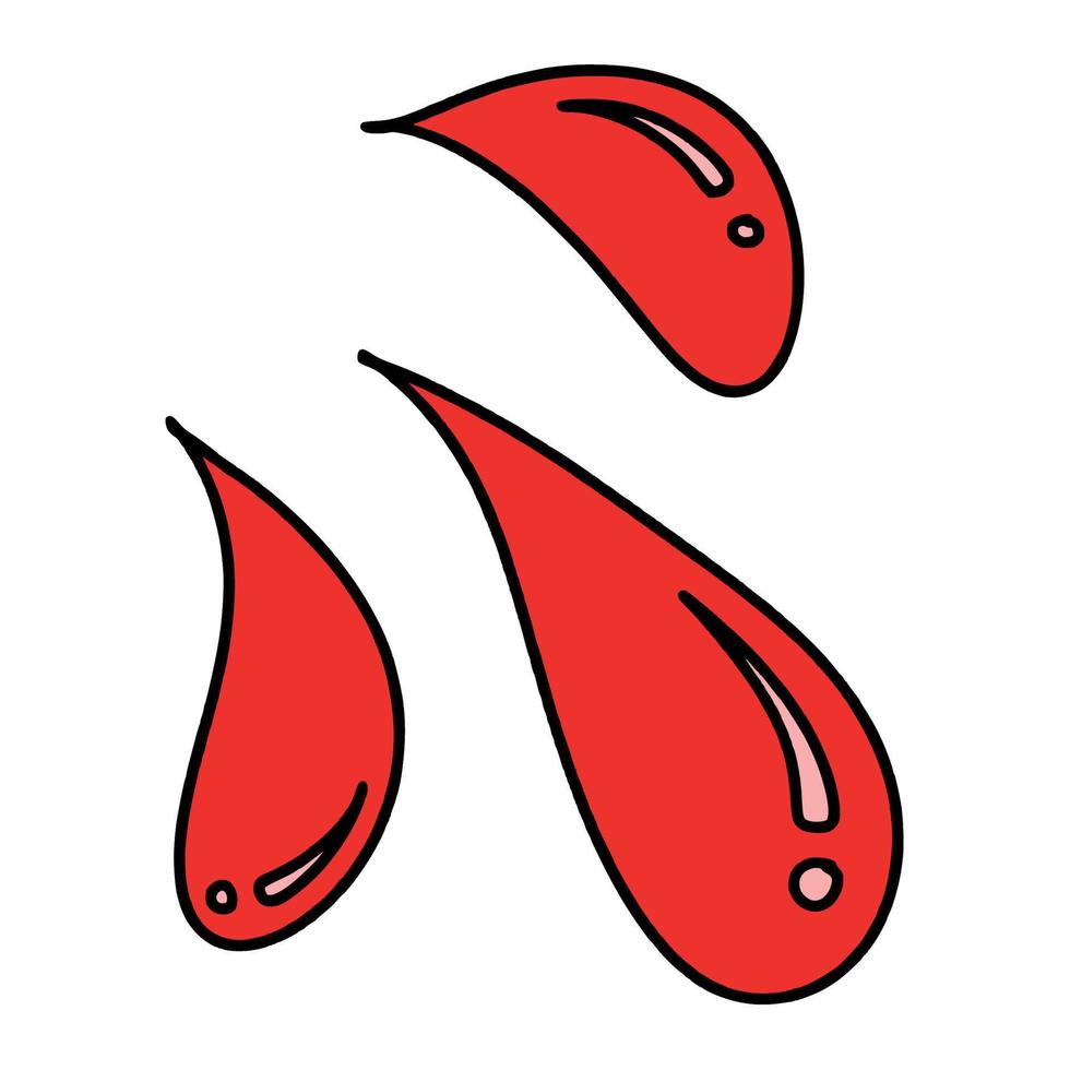 Doodle Cartoon Drops Of Blood 10904350 Vector Art at Vecteezy