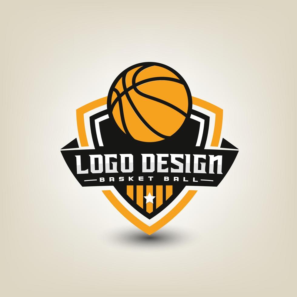 diseño de logotipo de baloncesto vector