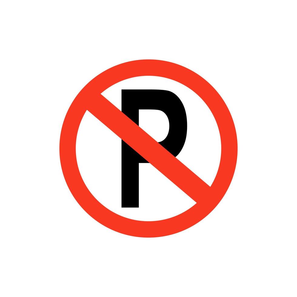 Traffic sign. No parking sign. vector