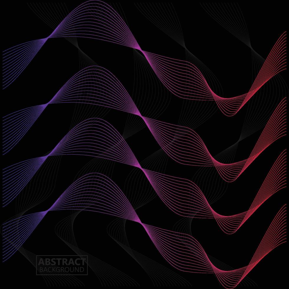 Sound Wave Background Design, Ultrasonic Gradient Wallpaper Illustration vector