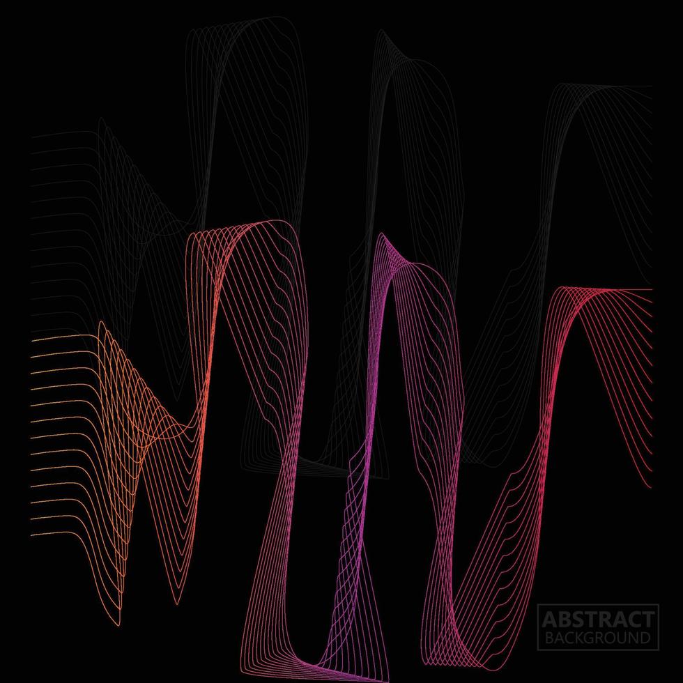 Sound Wave Background Design, Ultrasonic Gradient Wallpaper Illustration vector