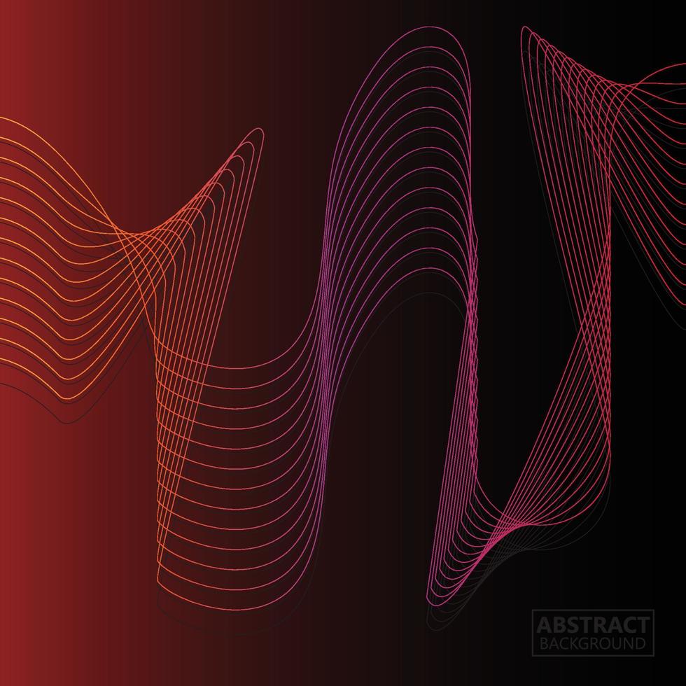 Sound Wave Background Design, Ultrasonic Gradient Wallpaper Illustration vector