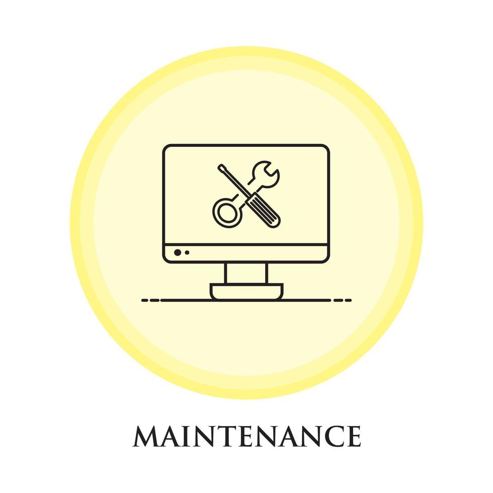 maintenance icon for website vector