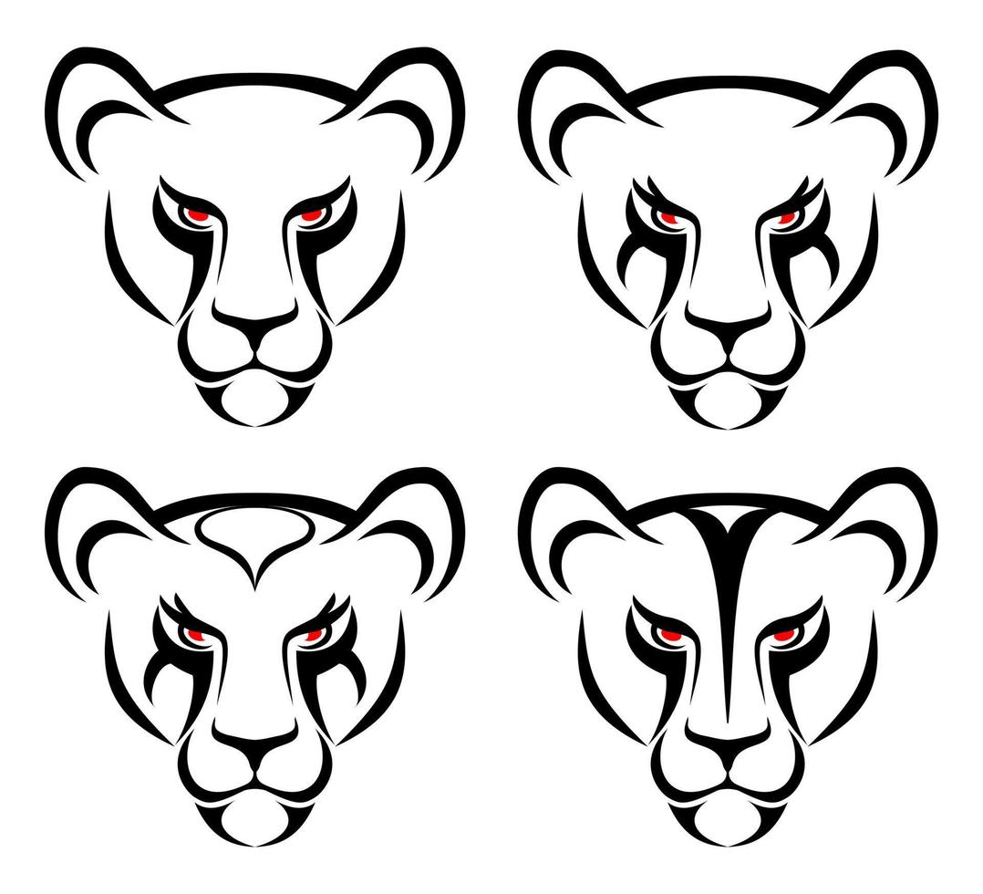 icono de ilustración vectorial dibujo de cabeza de tigre estilizado en un diseño simple. adecuado para cualquier negocio relacionado con la fuerza, el poder, la libertad, poderoso vector