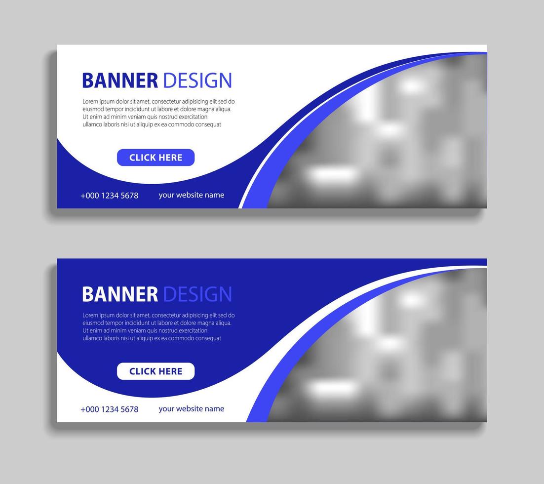 plantilla de diseño de banner web horizontal abstracto. diseño de banner de publicidad de negocios moderno con espacio para imágenes. se puede usar para publicaciones en redes sociales, encabezado, portada vector