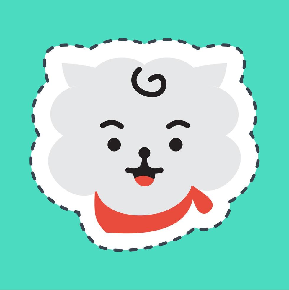 Icon Rj Character. A cute face cartoon. Suitable for smartphone wallpaper, prints, poster, flyers, greeting card, ect. vector