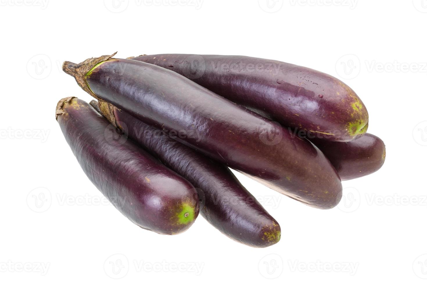 Asian eggplant on white photo