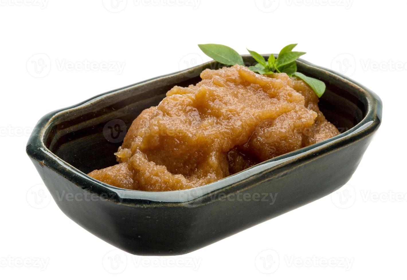 Pollock roe in a bowl on white background photo