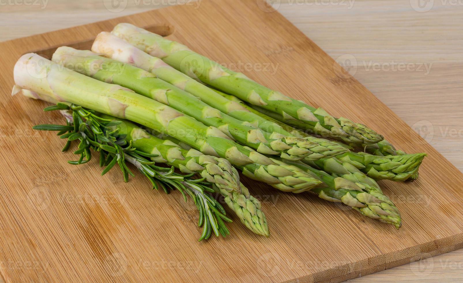 Raw green asparagus photo