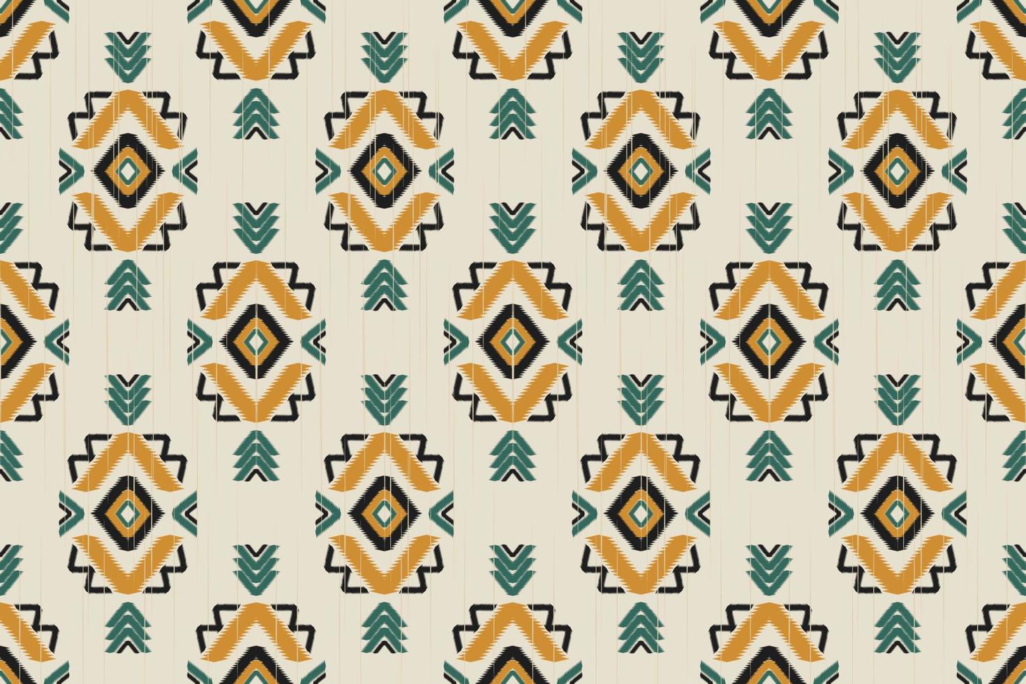 hermoso arte de patrones étnicos. ikat de patrones sin fisuras tradicional. estilo americano, mexicano. diseño para fondo, papel pintado, ilustración vectorial, tela, ropa, moqueta, textil, batik, bordado. vector