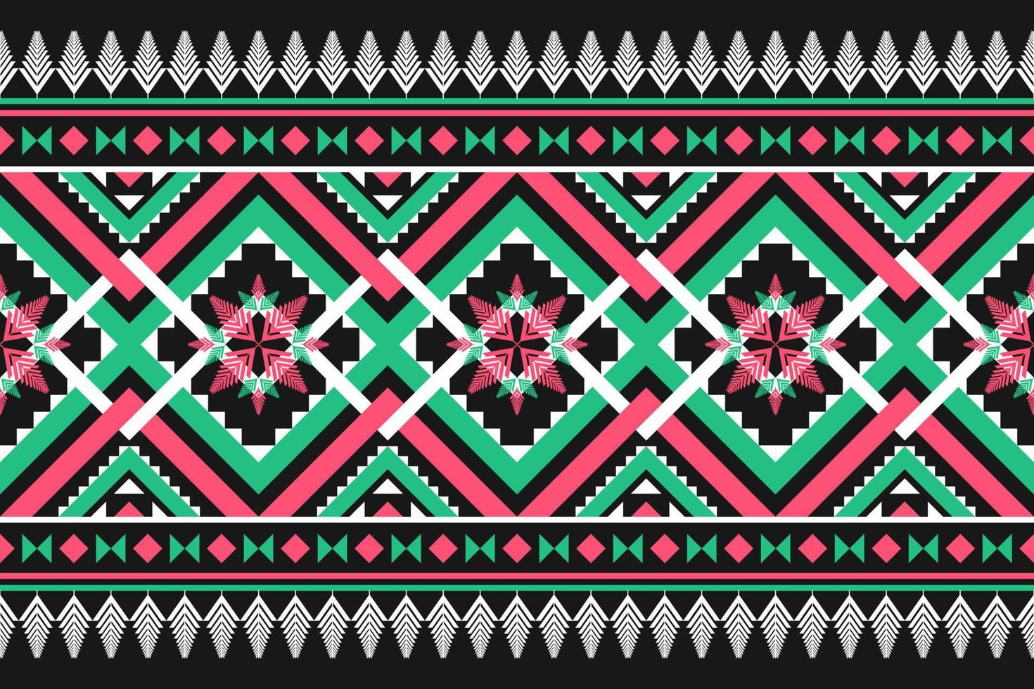 hermoso arte de patrones étnicos. patrón impecable en estilo tribal, bordado folclórico y mexicano. rayas geométricas. diseño para fondo, papel tapiz, ilustración vectorial, tela, ropa, alfombra. vector