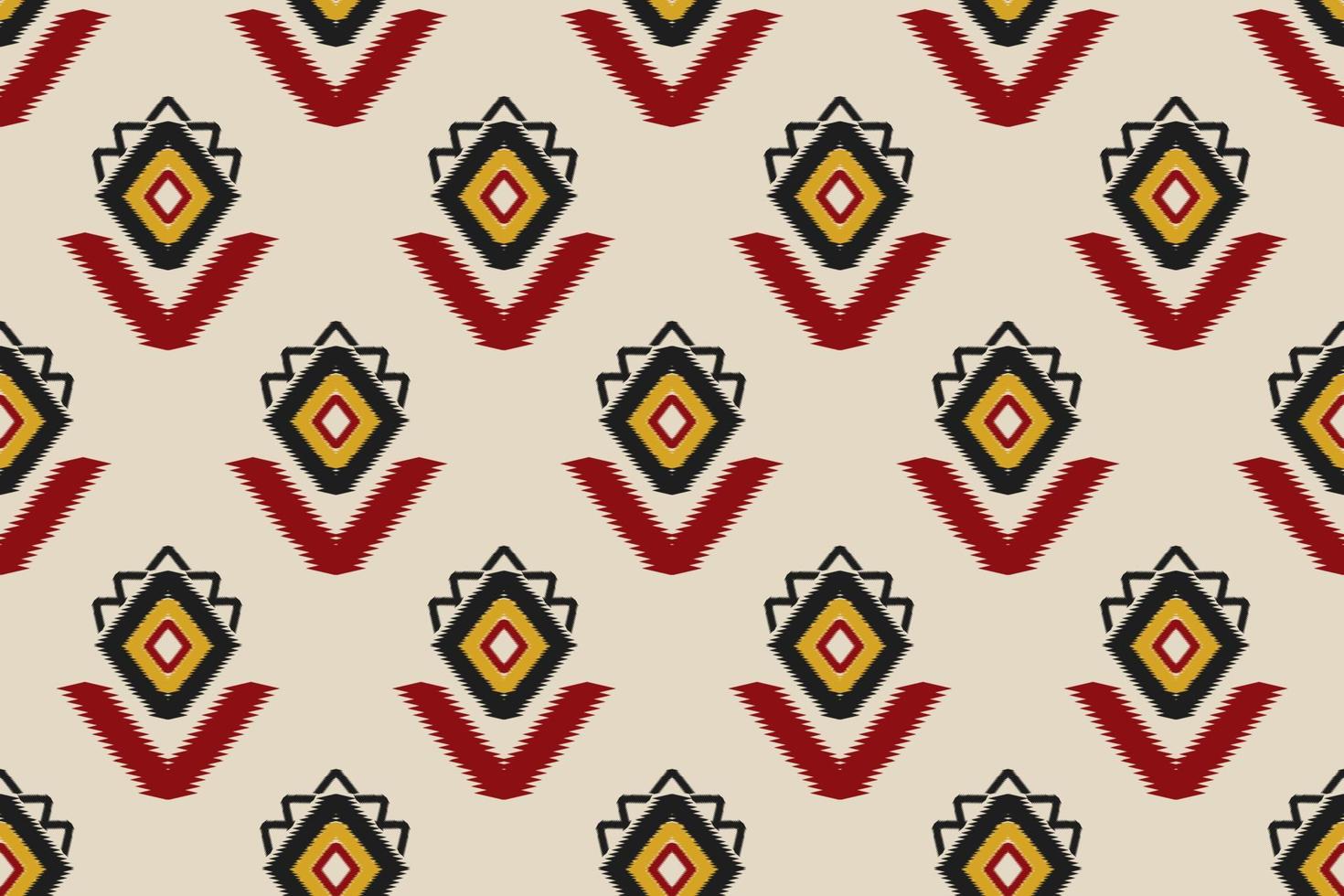 arte de patrón étnico de tela. patrón sin costuras ikat en tribal. estilo americano, mexicano. diseño para fondo, papel pintado, ilustración vectorial, tela, ropa, moqueta, textil, batik, bordado. vector