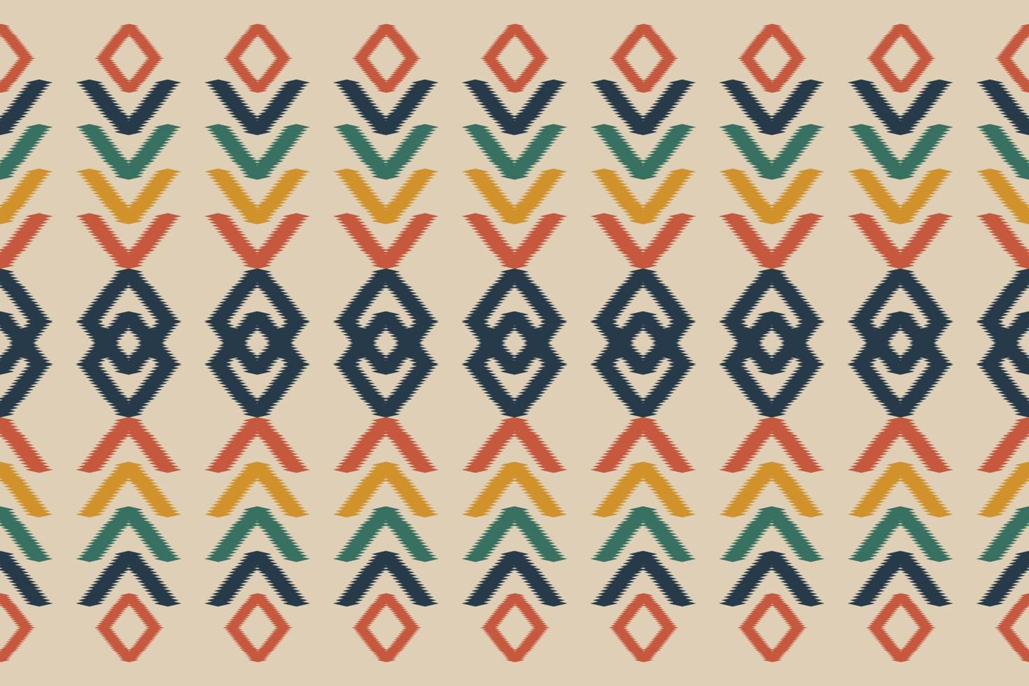 Fabric ethnic pattern art. Ikat seamless pattern in tribal. American, Mexican style. Design for background, wallpaper, vector illustration, fabric, clothing, carpet, textile, batik, embroidery.