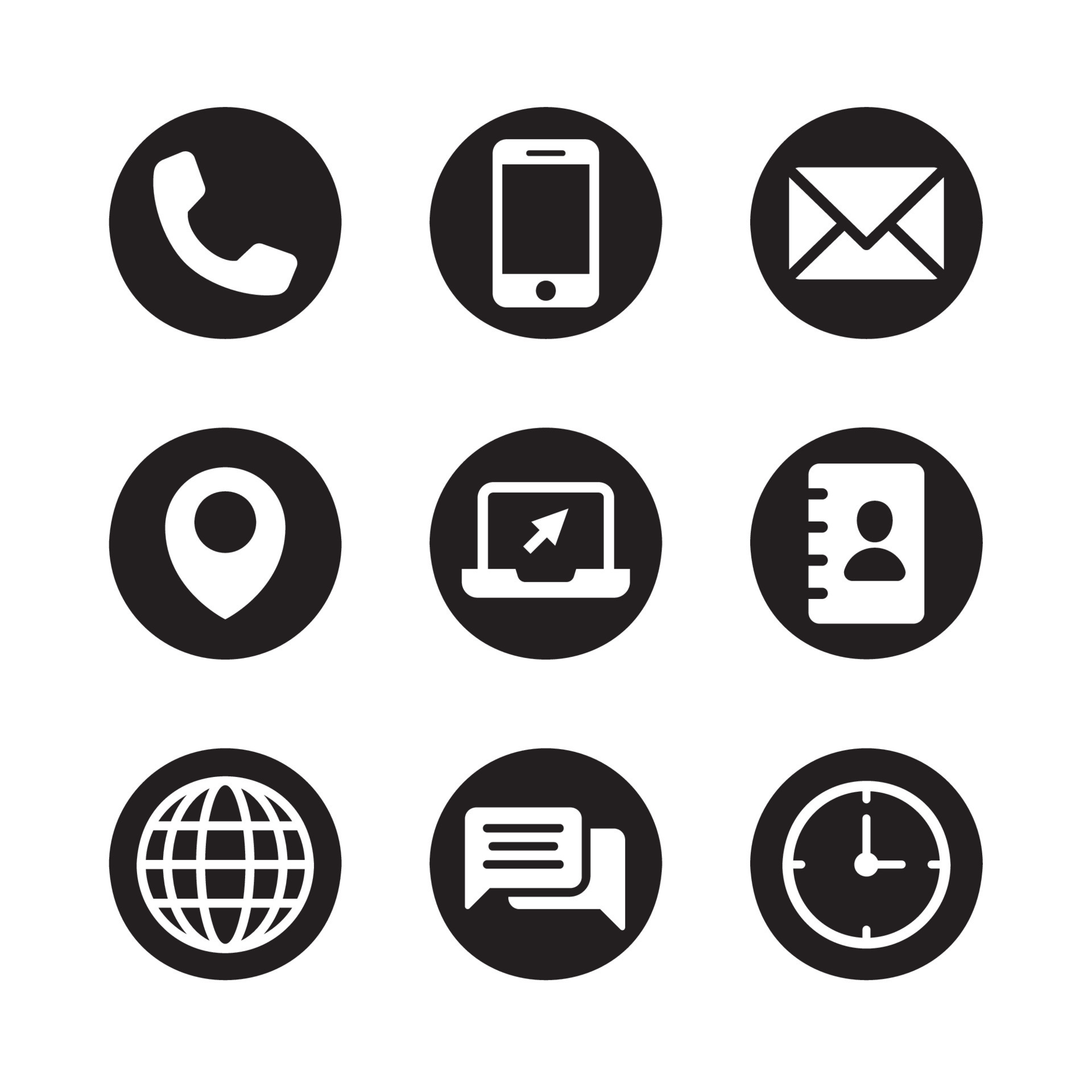 Phone Email Icon Vector Art, Icons, and Graphics for Free Download