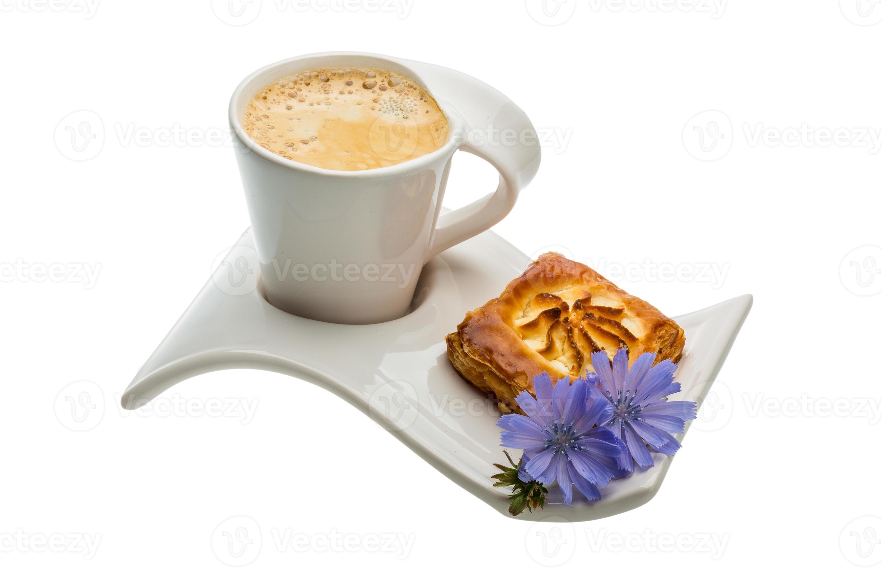 Coffee with pastry on white background 10909927 Stock Photo at Vecteezy